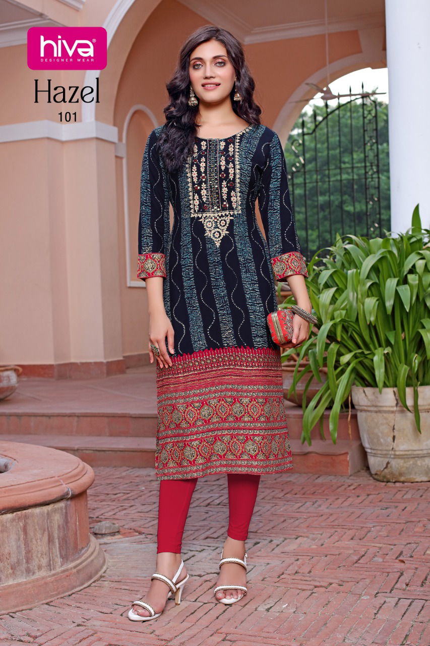 Hiva Hazel New Stylish Wholesale Printed Designer Kurtis